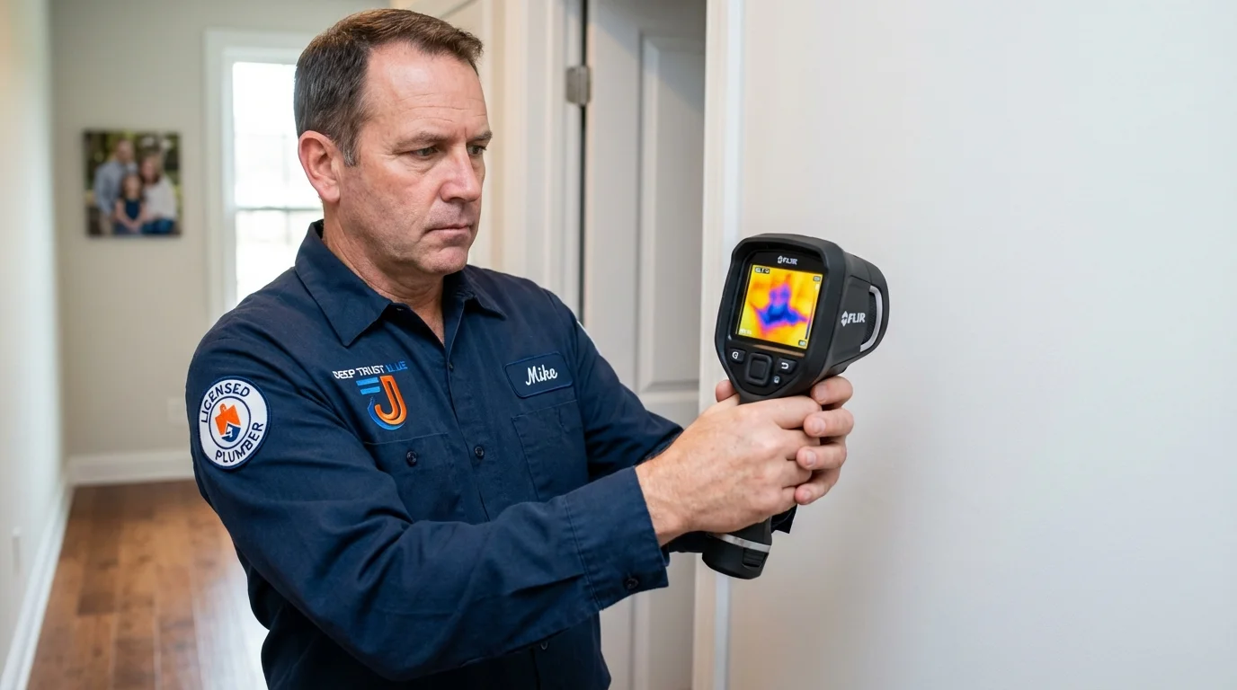 Thermal imaging leak detection by Johns Plumbing LLC in Premont